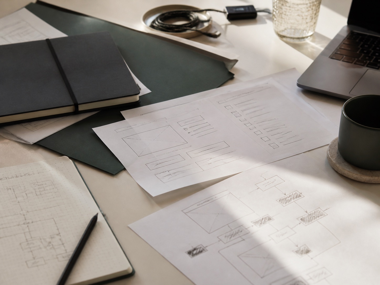Founder-led marketing workspace with campaign notes and automation planning